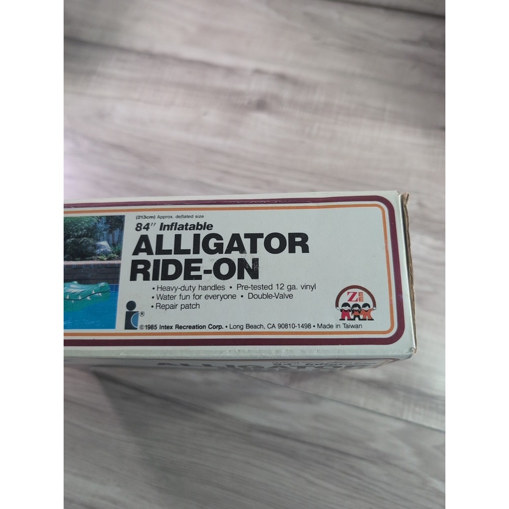Intex Vintage 1985 Wet Set 84" Alligator Ride-On Pool Inflatable Open Box - Picture 5 of 12